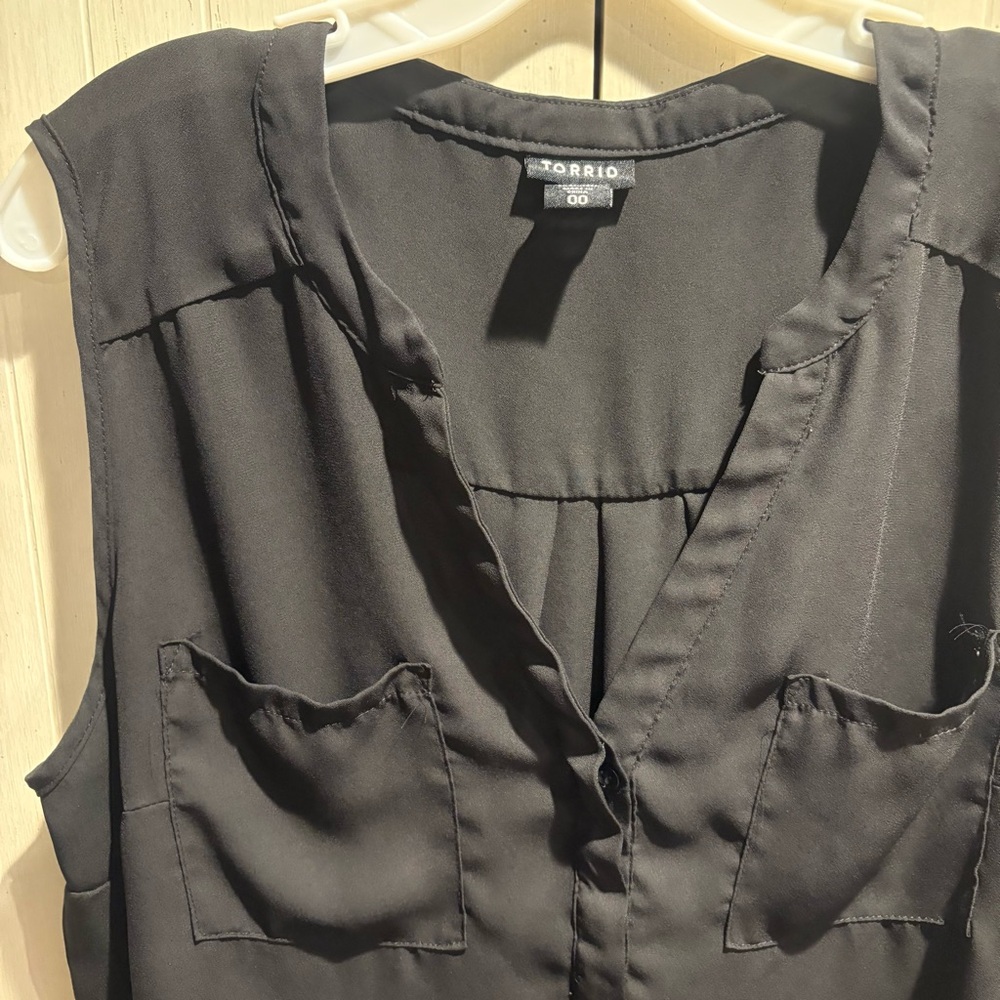Torrid Black Sleeveless Blouse